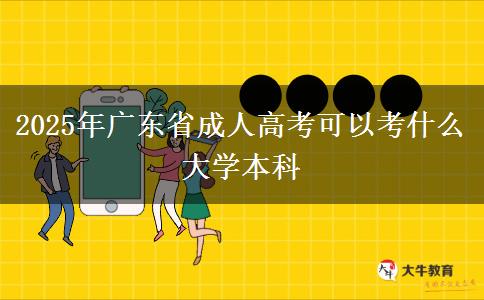 2025年广东省成人高考可以考什么大学本科