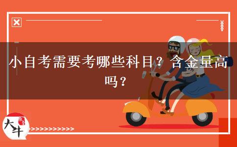 小自考需要考哪些科目？含金量高吗？