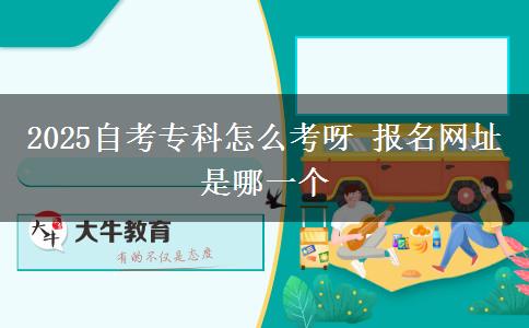 2025自考专科怎么考呀 报名网址是哪一个