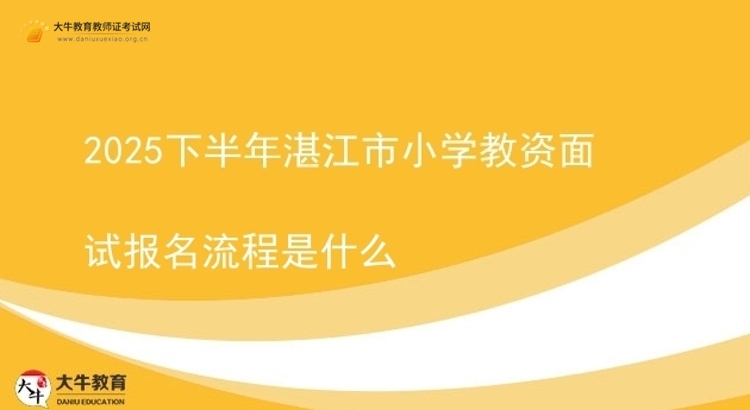 2025下半年湛江市小学教资面试报名流程是什么图片