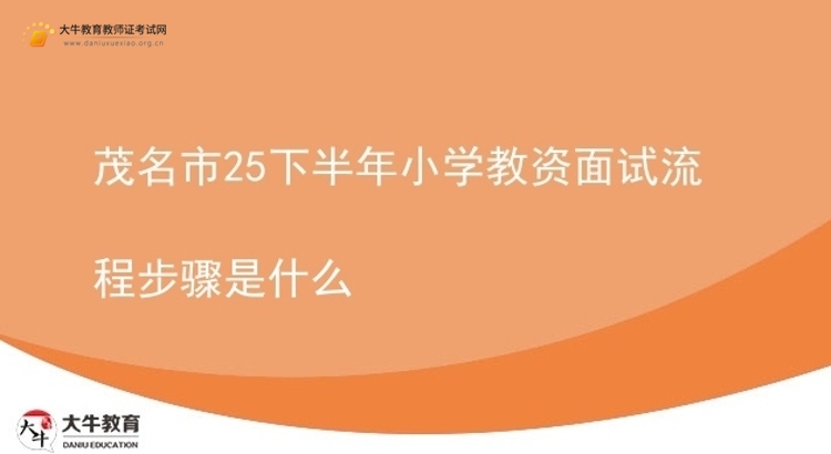 茂名市25下半年小学教资面试流程步骤是什么图片