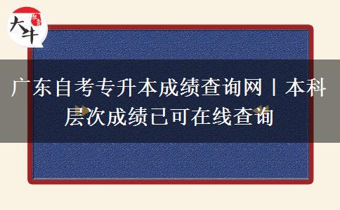 广东自考专升本成绩查询网｜本科层次成绩已可在线查询