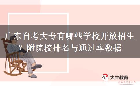 广东自考大专有哪些学校开放招生？附院校排名与通过率数据