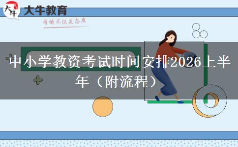 中小学教资考试时间安排2026上半年（附流程）