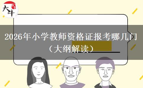 2026年小学教师资格证报考哪几门（大纲解读）