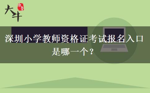 深圳小学教师资格证考试报名入口是哪一个？