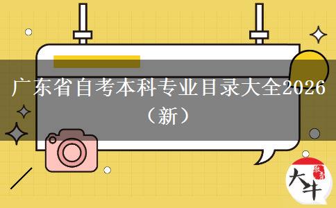 广东省自考本科专业目录大全2026（新）