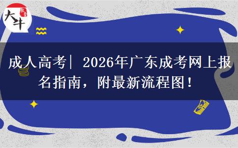 成人高考| 2026年广东成考网上报名指南，附最新流程图！
