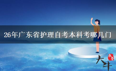 26年广东省护理自考本科考哪几门