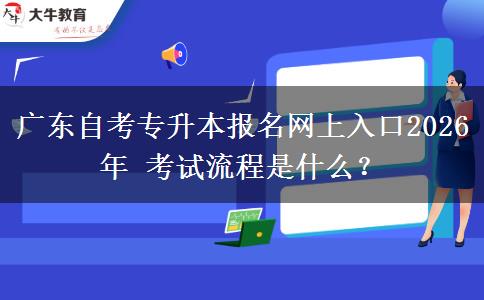 广东自考专升本报名网上入口2026年 考试流程是什么？