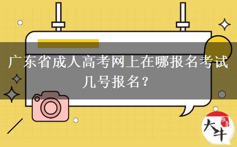 广东省成人高考网上在哪报名考试 几号报名？