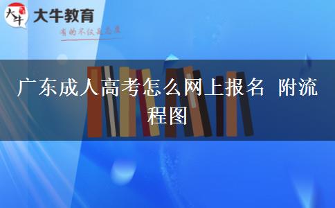 广东成人高考怎么网上报名 附流程图