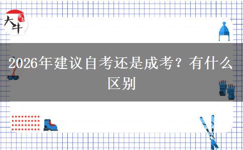 2026年建议自考还是成考？有什么区别