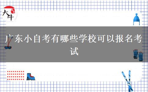广东小自考有哪些学校可以报名考试