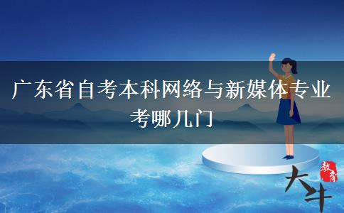 广东省自考本科网络与新媒体专业考哪几门