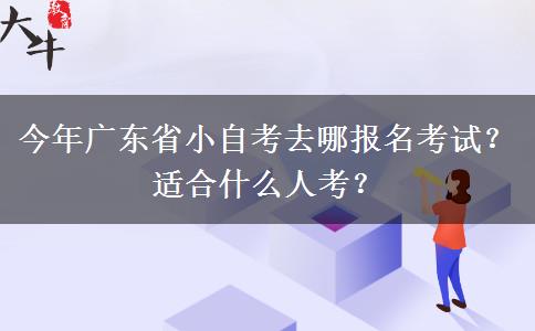 今年广东省小自考去哪报名考试？适合什么人考？