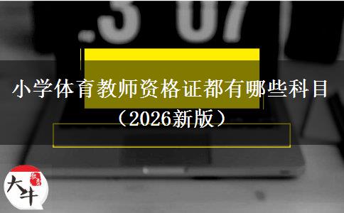 小学体育教师资格证都有哪些科目（2026新版）