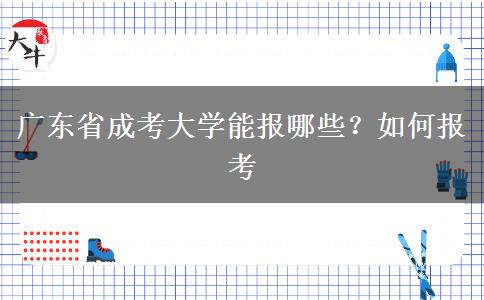 广东省成考大学能报哪些？如何报考
