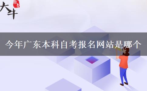 今年广东本科自考报名网站是哪个