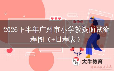 2026下半年广州市小学教资面试流程图（+日程表）