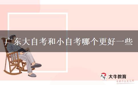 广东大自考和小自考哪个更好一些