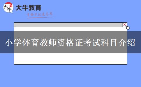 小学体育教师资格证考试科目介绍