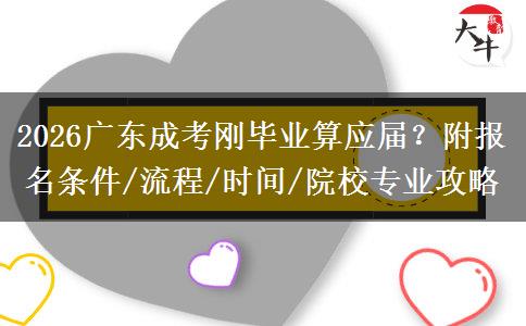 2026广东成考刚毕业算应届？附报名条件/流程/时间/院校专业攻略