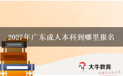 2027年广东成人本科到哪里报名